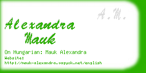 alexandra mauk business card